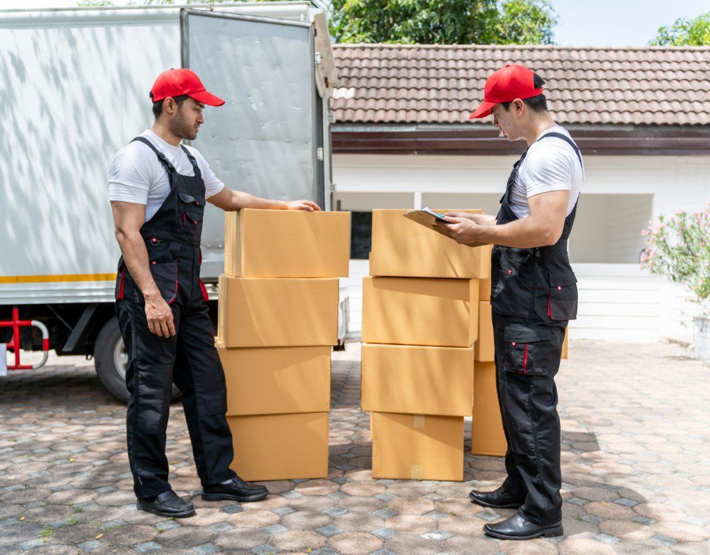 caucasian delivery man checking a list of deliveri 2025 03 25 23 13 49 utc